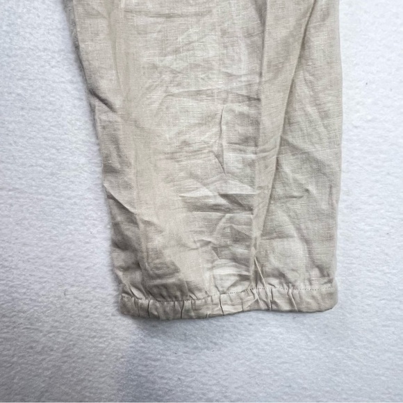 IXIMO Womens Pants Barrel Leg Linen XXL Lagenlook Coastal Beach Cream Athleisure - Picture 7 of 14